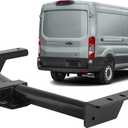 Class 3 Trailer Hitch for Ford Transit-150,Transit-250, Transit-350, 2-inch Hitch Receiver, Black Trailer Hitch Kit, Anti-Rust Gloss Black Powder Coat Tow Hitch (T11)