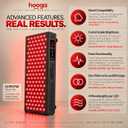 Hooga Red Light Therapy Panel Device – 630nm 660nm 810nm 850nm Red & Near Infrared Light Therapy, LED Light Therapy Lamp, 150 Quad Chip LEDs, Adjustable Brightness, Pulse Mode – ULTRA750