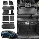 Rongtaod Floor Mats Compatible with 2018-2023 Chevrolet Traverse (Fit 2024 Traverse Limited) 8 Seats Cargo Liner Back Seat Cover 2023 Chevy Traverse Accessories (Trunk Mat+Backrest Mats+Floor Mats)