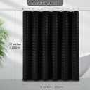 PANGSINNE Black Shower Curtain 230GSM Heavy Duty Striped Bathroom Shower Curtains, Weighted Fabric Shower Curtains for Hotel Spa Luxury Polyester Bath Curtain with 12 Hooks, 72Wx72H