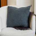 SAMIAH LUXE Grey Teddy Boucle Pillow Covers 18x18 2pcs for Home Living Room Decor, Sherpa Textured Decorative Throw Pillow Covers for Boho Decor, Square Throw Cushion Euro Shams for Modern Farmhouse (Slate)