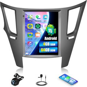 UNITOPSCI 4G+64G Android Car Stereo Radio for Subaru Outback Legacy 2010-2014 CarPlay Android Auto, 9.7 Inch Touchscreen GPS Navigation DSP 32EQ BT 5.0 FM/RDS Mirror Link WiFi Backup Camera Mic