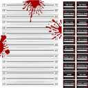 20 Pack Mugshot Signs with Height Chart - 5.9 x 3.6 ft Bloody Backdrop for Party Decorations Crime Scene Jail Party Birthday Event Decorations Bachelorette Photo Props