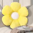Flower Pillow,Cute Decorative Pillows,Flower Shaped Pillow,17.71In Soft Floral Floor Pillows for Home Sofa Bed Decorative (Yellow)