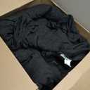 Love's cabin Seersucker Black Queen Comforter Set, 7-Piece All Season Lightweight Bed in a Bag Bedding Set with Comforter, Flat Sheet, Fitted Sheet, Pillowcases and Shams