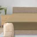 Good Sleep Bedding Queen Fitted Sheet - 100% Egyptian Cotton, Soft & Breathable 16 Inch Deep Pocket, Hotel Style 800 Thread Count - Taupe
