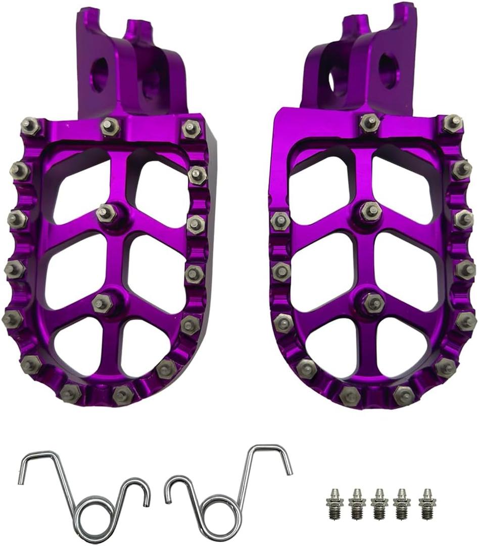 Motorcycle Foot Pegs (PURPLE, KX65 00-19)