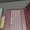 FUWANG Touch Keyboard Case for iPad (A16) 11th Generation 11 inch 2025&10th Gen 10.9 inch 2022, 360 Rotate for iPad 10th Generation Case with Keyboard, Backlit Keyboard Case with Pencil Holder, Pink