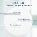 TUCKS Medicated Cooling Pads, 100 Count  Pads with Witch Hazel, Cleanses Sensitive Areas, Protects from Irritation, Hemorrhoid Treatment, Medicated Pads Used By Hospitals