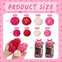 Valentine's Day Vase Bowl Fillers, 24 Pcs Rattan Balls and 2 Packs Rose Dried Flower Potpourri Bags Wicker Balls for Valentines Wedding Party Table Centerpieces Decor(Sphere Shape)