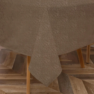 Majestic Giftware PVC Faux Leather Rectangle Tablecloths | (TCG24-54180) Bronze Rippling Waterproof & Spill Proof Dining Table Cover | Decorative Washable Tablecloth for Home, Kitchen, Party (54X180)
