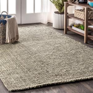 JONATHAN Y Pata Hand Woven Chunky Jute Gray Indoor Area Rug, 3x5, Bohemian, Rustic, Cottage, Easy-Cleaning for Living Room, Bedroom, Kitchen, Non-Shedding (NRF102C-3)