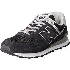 New Balance Men's 574 Core Sneaker Black White Noir Blans, Size 11