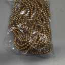 Boao 1 Piece Christmas Wooden Bead Garland 19.7 ft Round Farmhouse Vintage Wood Bead Garlands for Xmas Decoration Supplies (Gold)