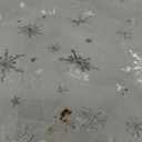 Horbaunal Snowflake Sheer Fabric 10 Yard, Lavender Silver Foil Tulle Fabric by The Yard, 59" Wide Snowflake Fabric Organza Fabric Tablecloth for Frozen Birthday Wedding Party