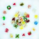 Christmas Glass Mosaic Tiles, 25mm/1Inch Square Tiles Crystal Mosaic Tile for Crafts, Colorful Tiles for Mosaic Project Supplies Home DIY Crafts Interior Decoration