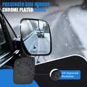 Passenger Side Mirror Glass with Backing Plate Compatible with 2010-2014 Ford E150 E250 E350 Super Duty Econoline Van, Right Convex Lens Replacement, Replaces OE AC2Z17K707A AC2Z-17K707-A