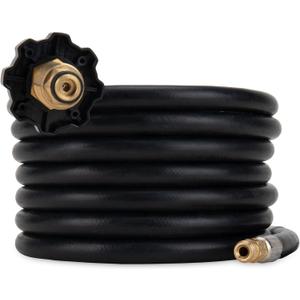 Camco Olympian 12-Foot RV Propane Supply Hose - Built-In Excess Flow Protection - Connects Motorhome to 20/30 lb Propane Tank - Soft-Nose POL x 1/4-Inch Inverted Flare (59035)
