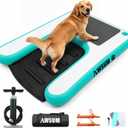 AWSUM Inflatable Dog Water Boat Ramp Large Dock Floating Ladder for Dogs Up to 200lbs On Water Float Steps for Lakes Easy Access Dog Pool Ramp with Anti-Slip EVA, Size: 48x40x6in