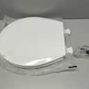 BEMIS 500EC 390 Toilet Seat with Easy Clean & Change Hinges, 1 Pack Round, Cotton White