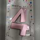 Large 2.76 inch Number Candles 41 Birthday Decorations for WomenPink 41 Candle for 41st Birthday Decorations for Her, Rose Gold 41st Cake Topper for 41 Year Old Party Decoration, Decor Supplies