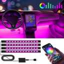 Winzwon Led Lights for Car Accessories Interior, Gifts for Mothers Day Him Her Men Women Teen Boys Girls, APP Control with USB Port Color Change Lights for Truck Decor