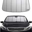 Pigenius Windshield Sunshade for Kia Forte (Sedan 2014-2018 / Koup / Forte5), Premium Grey Leather Finish