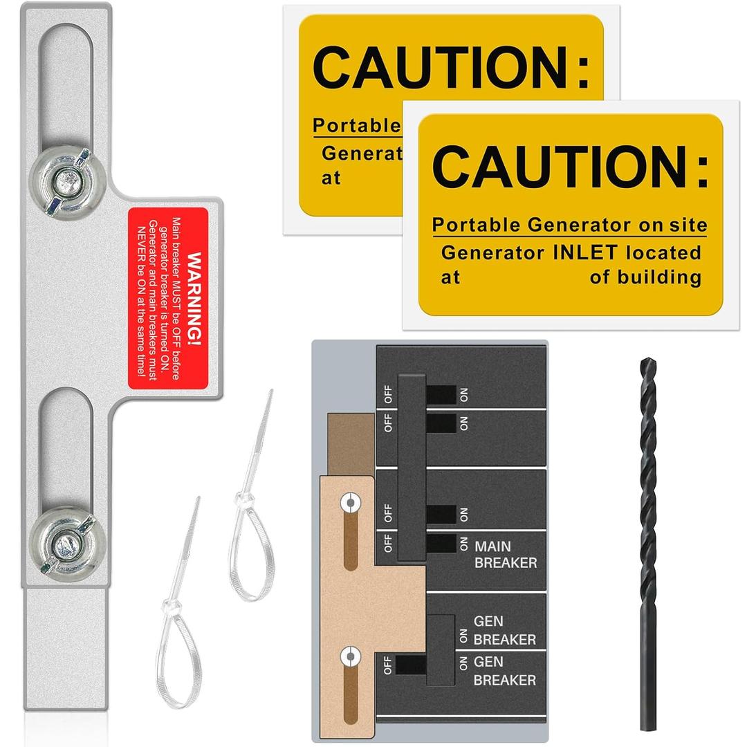 Generator Interlock Kit Square D for Homeline Meter Main 150 or 200 amp Breaker, Generator Interlock Kit for Safe Usage of Portable Power