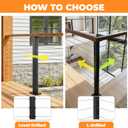 Sidasu 36IN Cable Railing Corner Post with Fixed Top, L Shape Deck Cable Railing Post for Cable Railing System, Matte Black Finish,P02