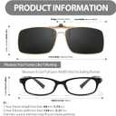 Myiaur Clip on Sunglasses Wear Over Glasses for Men Women Polarized Flip Up Glasses UV400 Protection Metal Frame (A03 Gold Grey)