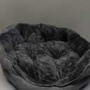 Bedsure Dog Beds for Small Dogs - Round Cat Beds for Indoor Cats, Washable Pet Bed for Puppy and Kitten with Slip-Resistant Bottom, 20 Inches, Grey