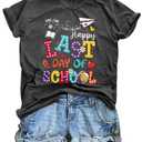 Last Day of School Teacher Shirt: Women Last Day of School Shirts Happy Graduation T Shirt Casual Short Sleeve Tops (S)