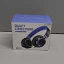 AILIHEN C8 Kids Headphones Wired, On-Ear Headphones with Microphone and Volume Control Foldable Corded Stereo 3.5mm Headset for School Teens Smartphones Chromebook Laptop Tablets Travel (Black Blue) (Medium)