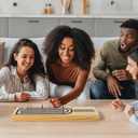 Cribbage Board Game Set, 3-Track Premium Wooden Cribbage Board with Magnetic Lock & Large Storage, 9 Metal Pegs, 2 Decks of Playing Cards - Classic Board Games for Adults Family (Instruction Include)