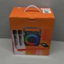 Karaoke Machine, Portable Bluetooth Speaker with 2 Wireless Microphones for Adults & Kids with Lights, Karaoke Microphone with PA System Supports USB/TF/REC/FM/AUX for Home Party Home System Packages