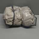 Topfinel Grey Beige Linen Blackout Curtains 84 Inch Long for Bedroom Living Room, Greige Gray Pinch Pleat Back Tab Gothic Moody Viral Drapes Mordern Boho Curtains for Window Dining Room 7 FT