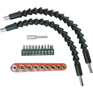 2 x 22Pcs Flexible Screwdriver Drill Bit Extension - Drill Bit Extender Holder Set Shaft Tip for Computer Chassis, Electrical Cabinets, Furniture etc