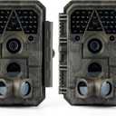 Meidase 2 Pack (Non-Cellular, Non-WiFi) Trail Camera P70, 64MP 1296p, No-Glow IR Night Vision, Motion Activated, Waterproof, Game Camera