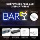 Bar Neon Sign 14x 9 in, Led Neon Light Decor for Home,Restaurant,Music Concert,Pub,Cocktails Party