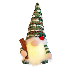 FIREOR Gnome Christmas Tree Topper Decorations Gift, Handmade Large Plush Dwarf Ornaments with Star Red Plaid Hat Xmas Home Holiday Party Decor Scandinavian Swedish, Curtain Tie Wine Bottle Decoration