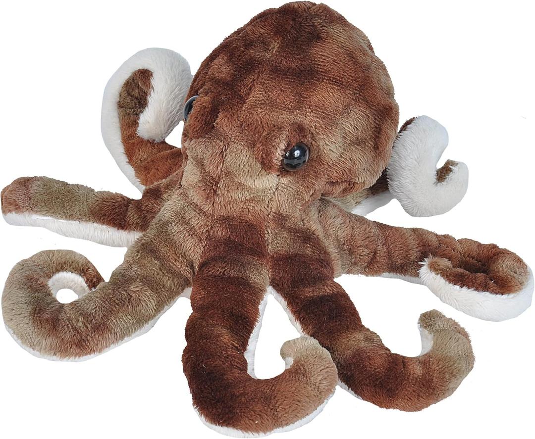 Wild Republic Octopus Plush, Stuffed Animal, Plush Toy, Gifts for Kids, Sea Critters, 8"