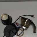 Electric Espresso Maker Transparent Coffee Maker Electric Moka Pot Portable Aluminum Espresso Machine Italian Moka Pot with Detachable Base, Coffee Gift for Women Men Home Travel(Black,6 Cup)