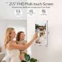 NexFoto Touchscreen Digital Picture Frame Large 21.5 Inch, WiFi Digital Photo Frame 64GB, Add Pics from Google Photos, Upload via App/USB/Micro SD, Gifts for Wedding/Mom/Grandparents, White