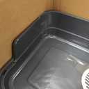 Extra Large Litter Box with Low Entry,Jumbo Cat Litter Box for Kitty and Senior Cats,Cat Box for Indoor Cats,Open Top Corner Litter Pan,Easy to Clean,23.6" L x 15.7" W x 5.9" H (Grey)