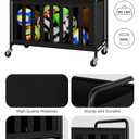 StorageWorks Ball Storage with Wheels, Ball Cart for Garage, Garage Sports Equipment Organizer with Hooks, Balls Organizer for Basketball, Football, Volleyball, Ball Storage(360L)