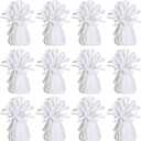 Beistle Metallic Wrapped Balloon Weight - White Pack of 12