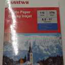 Glossy Photo Paper 8.5x11 Inches, 110 Sheets Thin Inkjet Paper,135gsm 37lb Photo Paper for Inkjet Printer with Dye Ink for Brochures Flyers Custom Chip Bag Party Favors