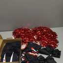 CIRCKOPS Halloween Cheerleader Costume for Girls, Zombie Cheer Uniform Outfit, Scary Cheerleading Costume for Party Dress Up (9-10Y Black)