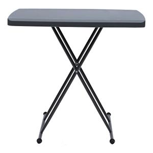 Iceberg Small Camping Personal Folding Table, Heavy Duty Utility Table, Adjustable Height, Charcoal, 19.5 L x 30 W x 28" H