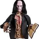 Halloween Animatronics Zombie - Halloween Yard Scary Groundbreaker Decorations Outdoor 2.5FT with Creepy Sounds and Light Up Eyes,Touch Sound Activation Outside Lawn Yard Haunted Prop